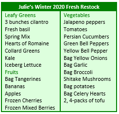 Julie’s Winter 2020 Fresh Restock